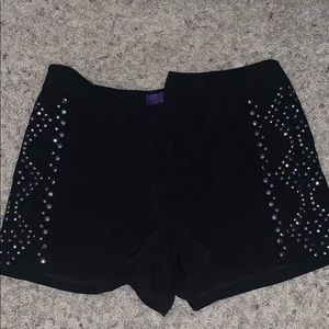 Black bling shorts